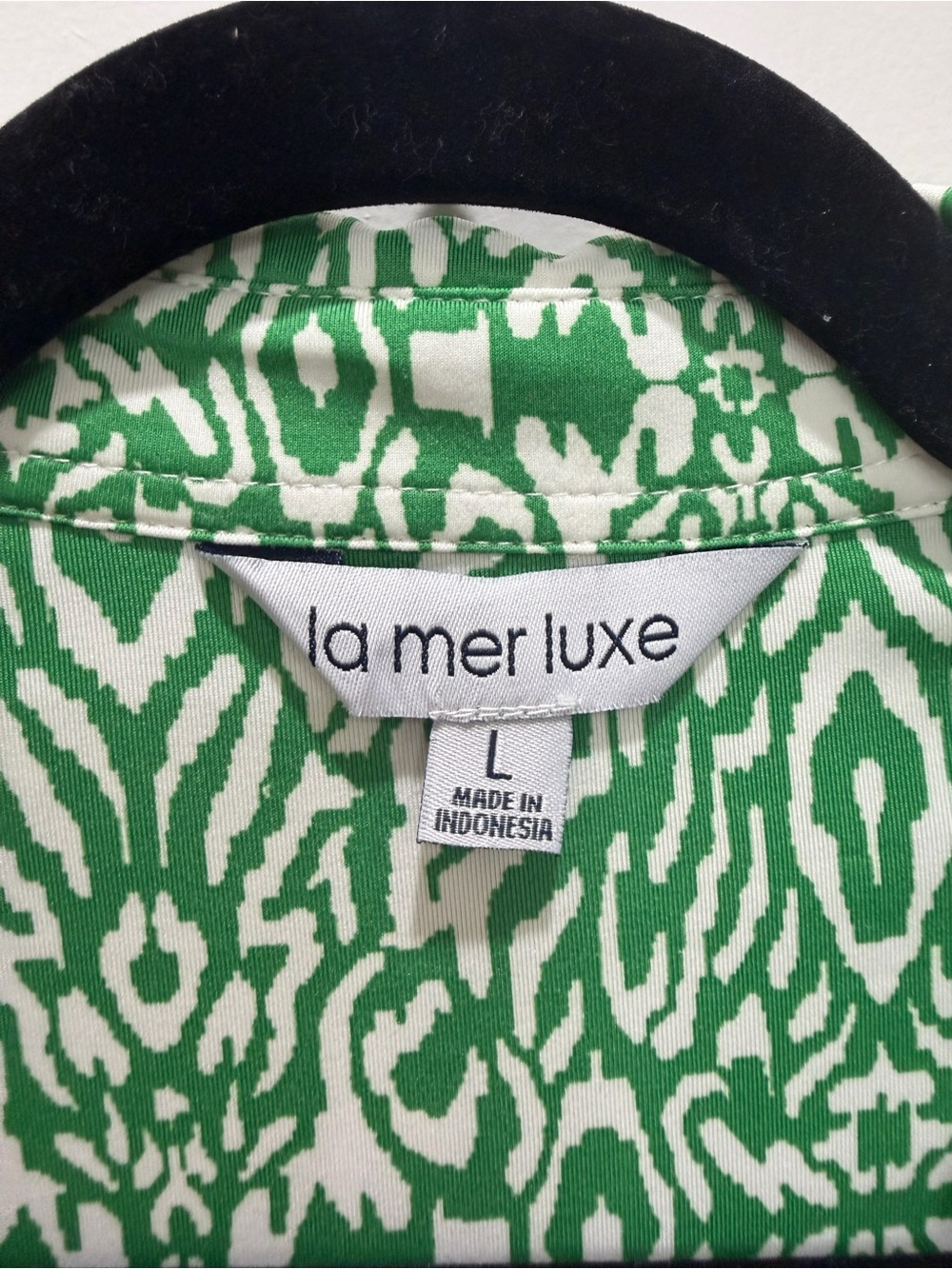 Green Printed Long Sleeve Shirt Dress - Picture 4 of 4